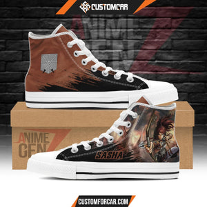 Attack On Titan Sasha High Top Shoes Custom Anime Sneakers