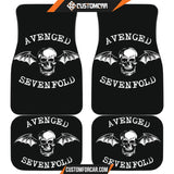 Avenged Sevenfold Car Floor Mats White Skull Head Wings Logo