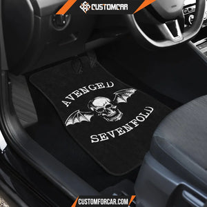 Avenged Sevenfold Car Floor Mats White Skull Head Wings Logo