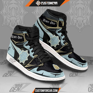 Azure Deer JD Sneakers Black Clover Custom Anime Shoes