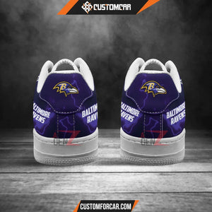 Baltimore Ravens Air Sneakers Mascot Thunder Style Custom