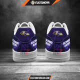 Baltimore Ravens Air Sneakers Mascot Thunder Style Custom