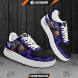 Baltimore Ravens Air Sneakers Mascot Thunder Style Custom