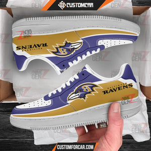 Baltimore Ravens Air Sneakers NFL Custom Sports Shoes