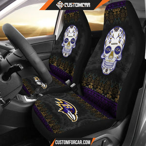Baltimore Ravens American Football Club Skull Car Seat