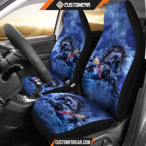 Beauty Blue Horse In The Sky Art Design Animal Car Seat 