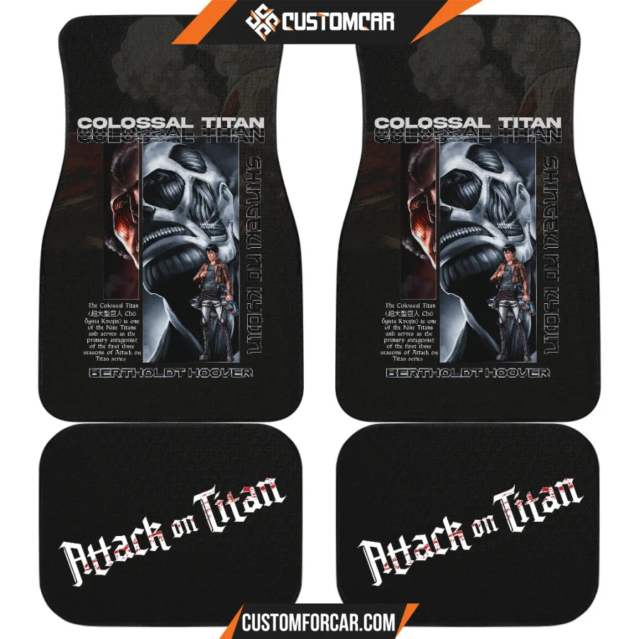 Bertolt Hoover Colossal Titan Attack On Titan Car Floor Mats