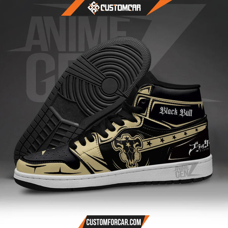 Black Bull JD Sneakers Black Clover Custom Anime Shoes