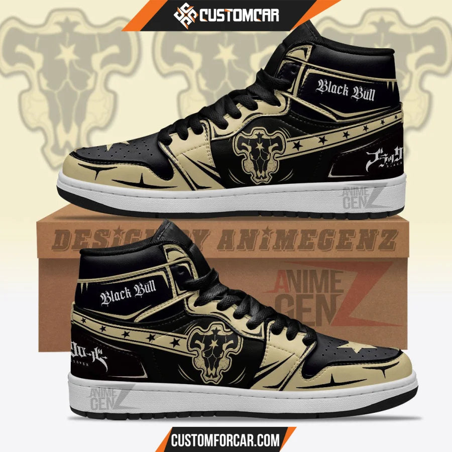 Black Bull JD Sneakers Black Clover Custom Anime Shoes