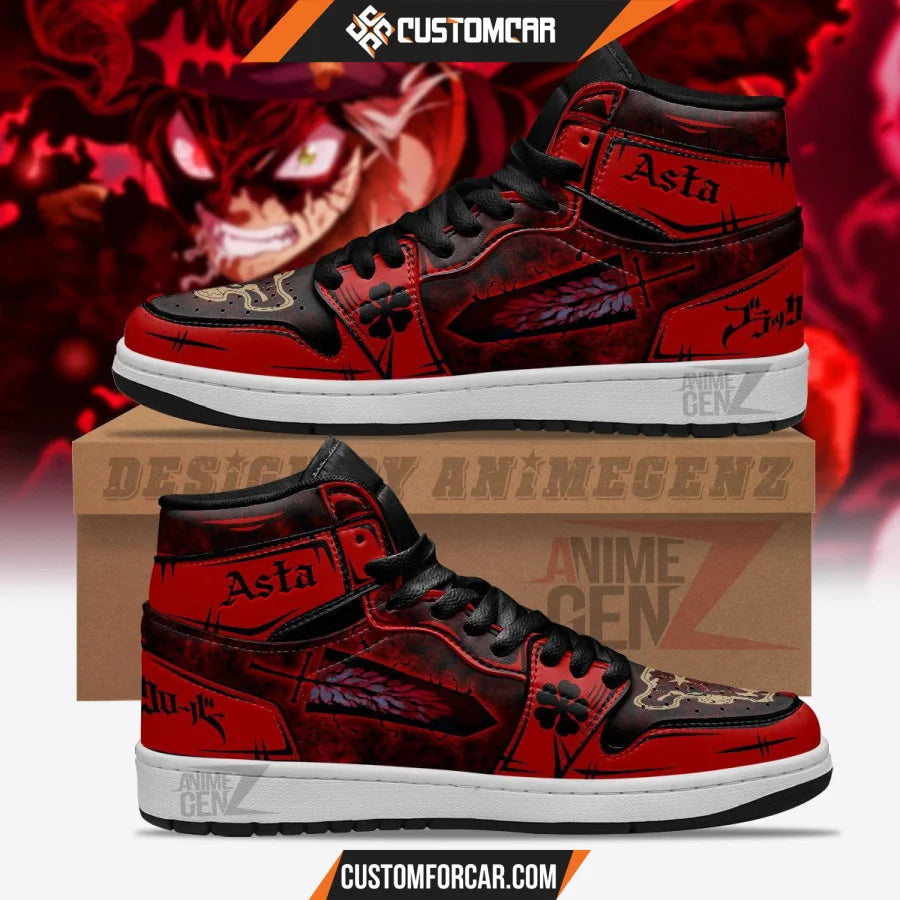 Black Clover Asta JD Sneakers Custom Anime Shoes