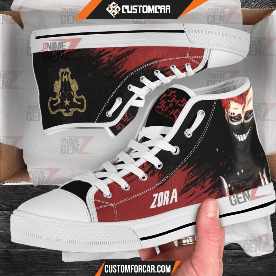 Black Clover Zora Ideale High Top Shoes Custom Anime