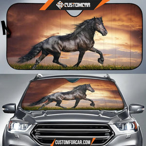 Black Horse Art Car Sun Shade Amazing Gift Ideas Auto Sun 