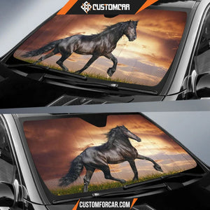 Black Horse Art Car Sun Shade Amazing Gift Ideas Auto Sun 