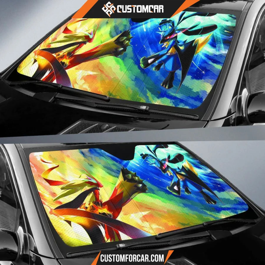 Blaziken Lucario Pokemon Auto Sun Shades