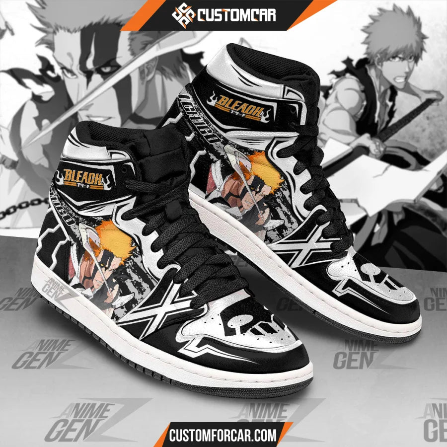 Bleach JD Sneakers Kurosaki Ichigo True Bankai Custom Anime