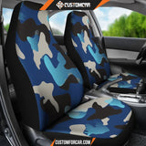 Blue Camouflage Car Seat Covers DECORINCAR