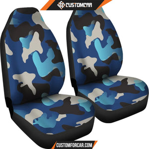 Blue Camouflage Car Seat Covers DECORINCAR