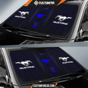 Blue Ford Mustang Car Sun Shade Car Accessories Custom For