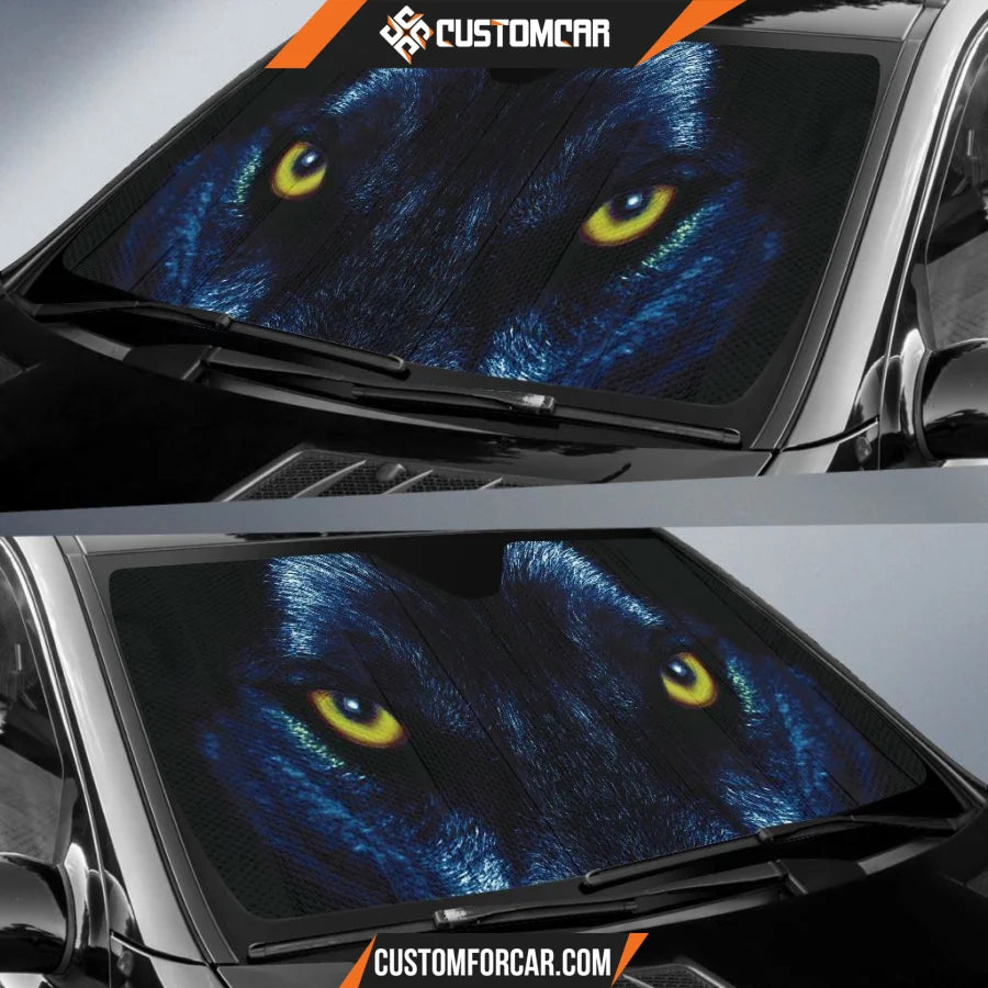 Blue Wolf Eyes Car Sun Shades Auto