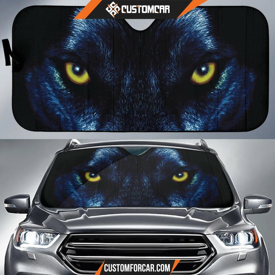 Blue Wolf Eyes Car Sun Shades Auto