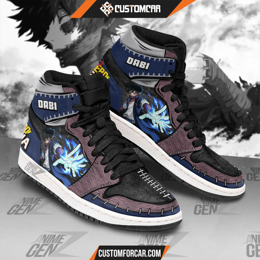 BNHA Dabi JD Sneakers Custom My Hero Academia Anime Shoes