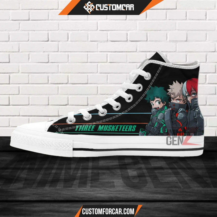 BNHA Three Musketeers High Top Shoes Custom Anime Shoes