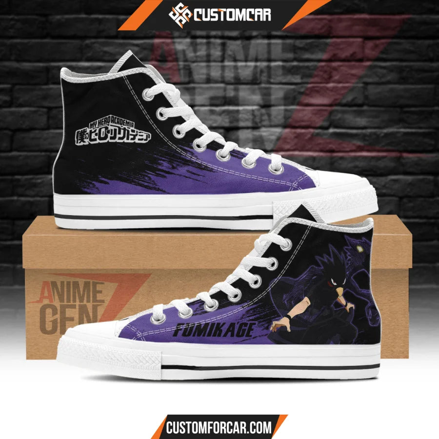 BNHA Tokoyami Fumikage High Top Shoes Custom Anime Sneakers