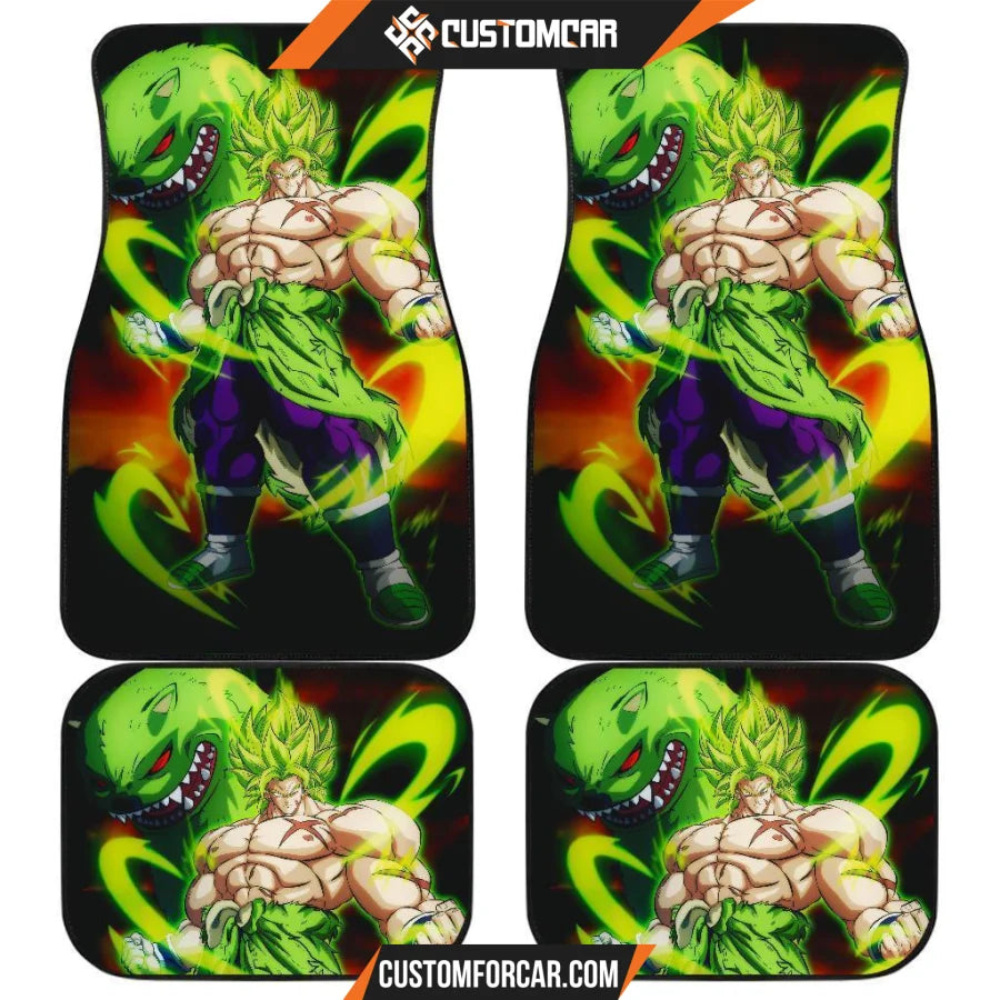 Broly And Friends Dragon Ball in black theme Car Floor Mats 