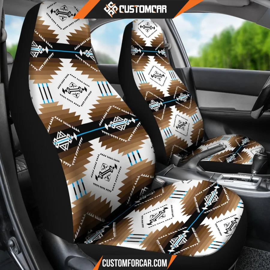 Brown Fire Car Seat Covers DECORINCAR