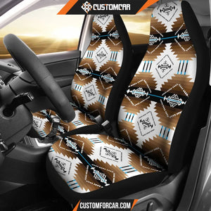 Brown Fire Car Seat Covers DECORINCAR