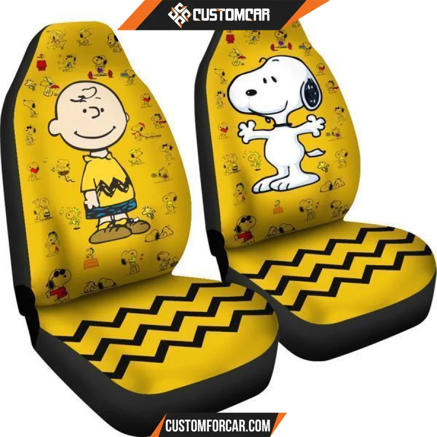 Charlie & Snoopy Yellow theme R031306 - Car Seat Covers / 