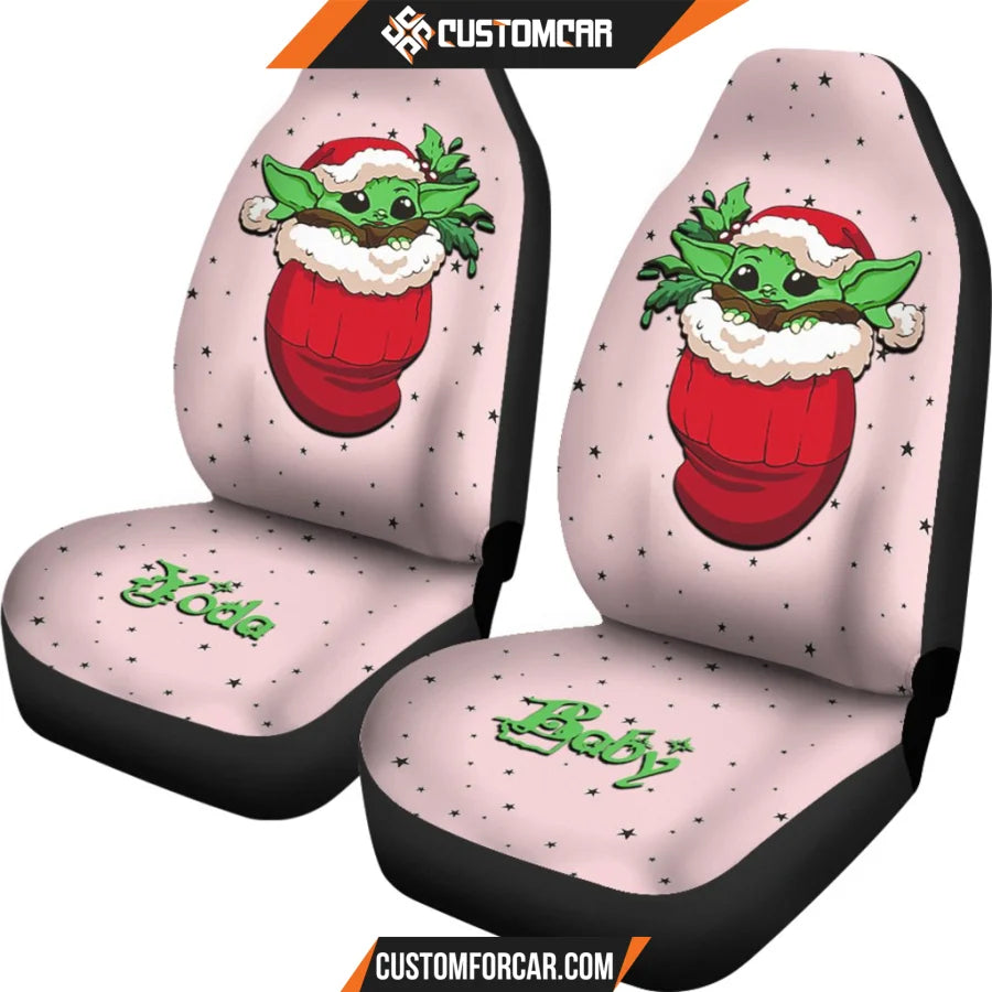 Christmas Car Seat Covers Cute Baby Yoda Star Wars Wearing