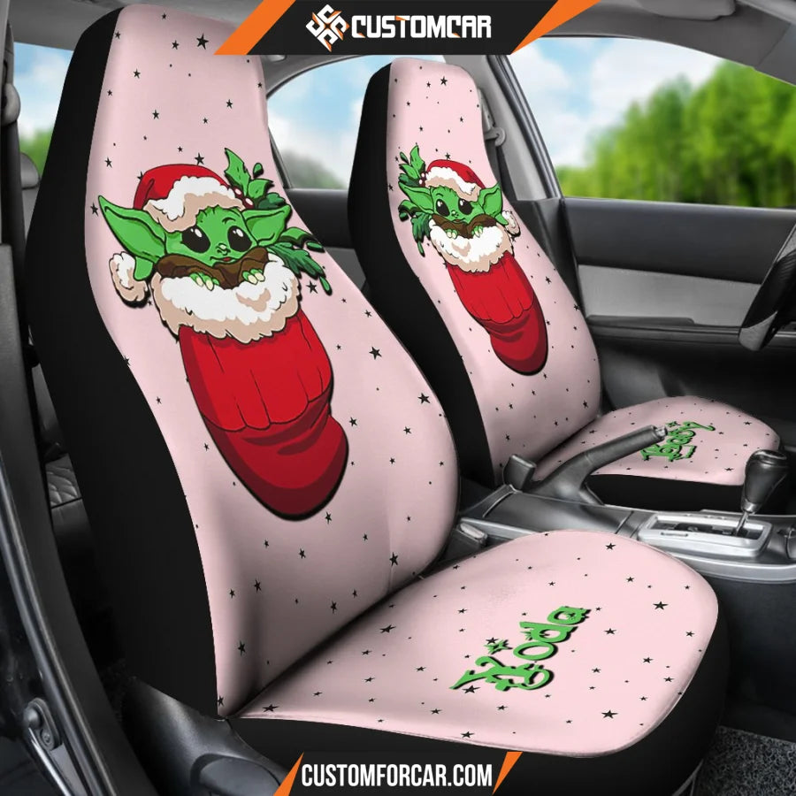 Christmas Car Seat Covers Cute Baby Yoda Star Wars Wearing