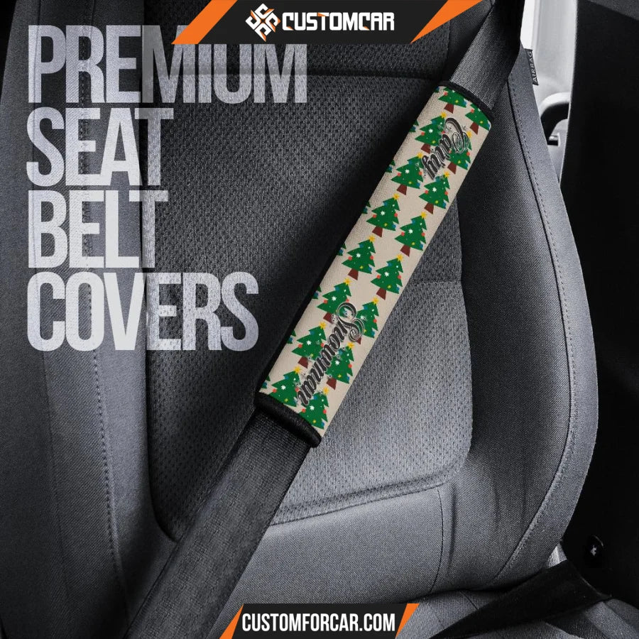 Christmas Seat Belt Covers Caryy Snowman Xmas Pine Tree