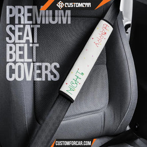 Christmas Seat Belt Covers Happy Night Snowman Ring The Xmas