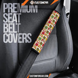 Christmas Seat Belt Covers Xmas Symbol Santa Snowman