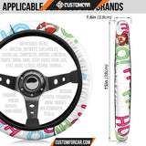 Christmas Steering Wheel Cover Cute Santa Claus Ho Ho Ho