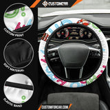 Christmas Steering Wheel Cover Cute Santa Claus Ho Ho Ho