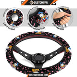 Christmas Steering Wheel Cover Donald Ducky Holding Candy