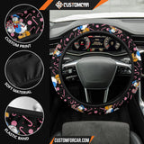 Christmas Steering Wheel Cover Donald Ducky Holding Candy