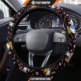 Christmas Steering Wheel Cover Donald Ducky Holding Candy