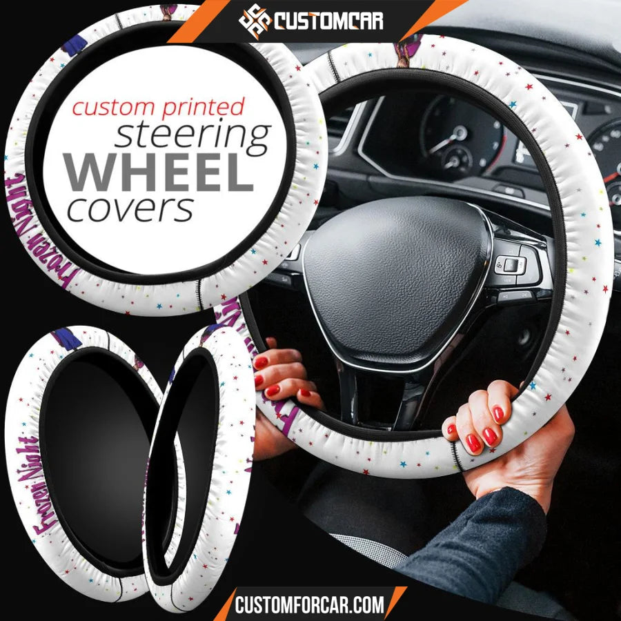 Christmas Steering Wheel Cover Frozen Night Anna Princess