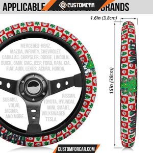 Christmas Steering Wheel Cover Happy Night Snoopy Sleeping