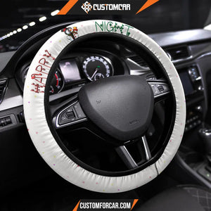 Christmas Steering Wheel Cover Happy Night Snowman Ring