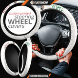 Christmas Steering Wheel Cover Happy Night Snowman Ring