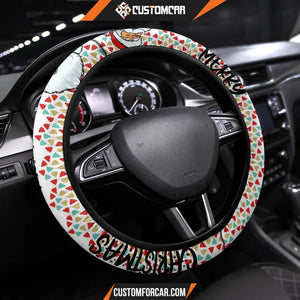 Christmas Steering Wheel Cover Santa Claus Laughing Face