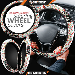 Christmas Steering Wheel Cover Santa Claus Laughing Face