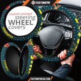 Christmas Steering Wheel Cover Simpsons Wearing Santa Claus