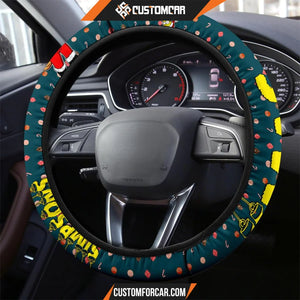 Christmas Steering Wheel Cover Simpsons Wearing Santa Claus