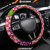 Christmas Steering Wheel Cover Smiling Evil Grinch Xmas Red